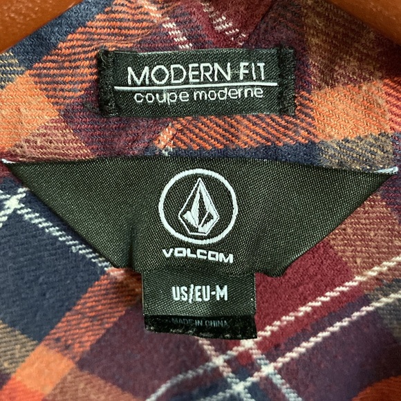 Volcom Men’s Flannel Shirt Medium - Picture 3 of 7